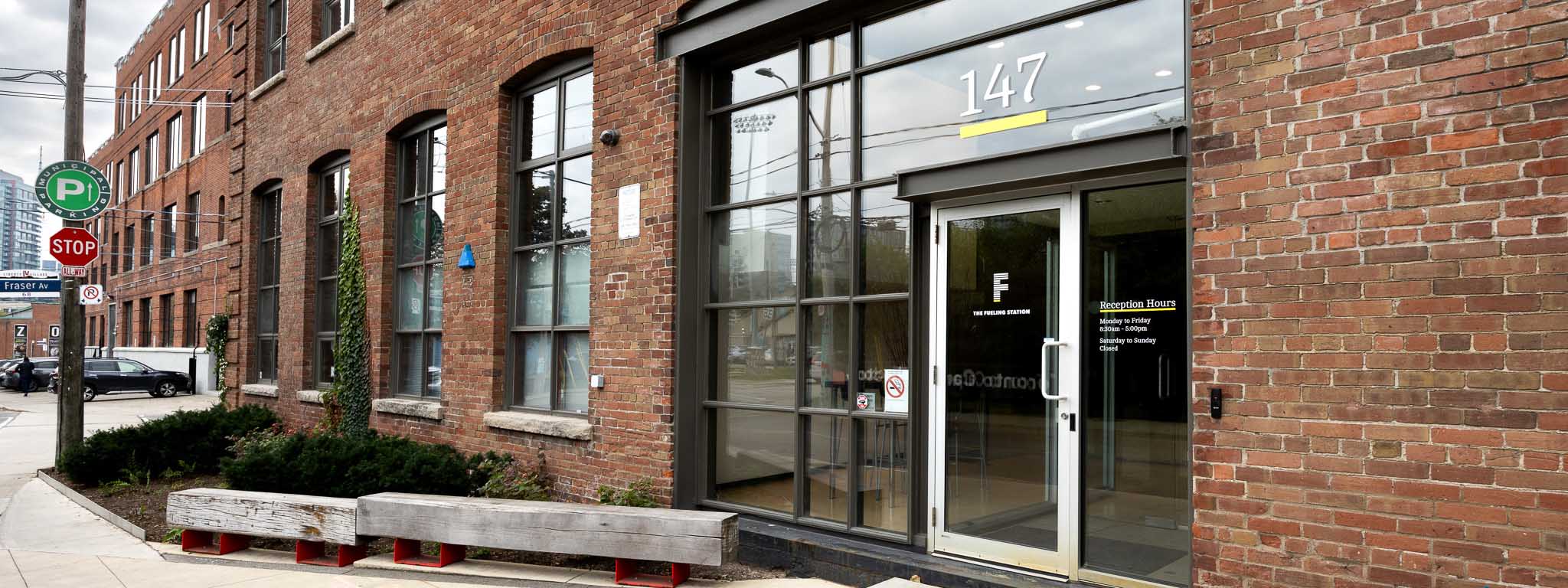 147 Liberty St. Exterior - home of The Fueling Station - Liberty village, Toronto Coworking Space